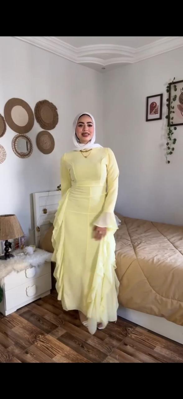 فستان سواريه بكشكشة