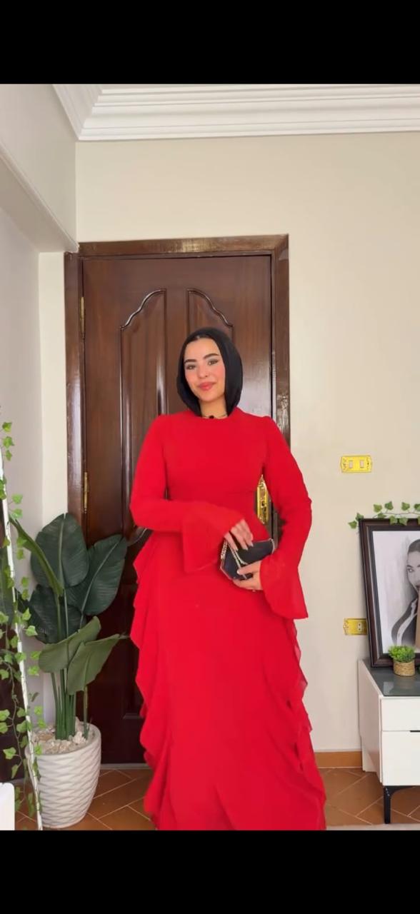 فستان سواريه بكشكشة