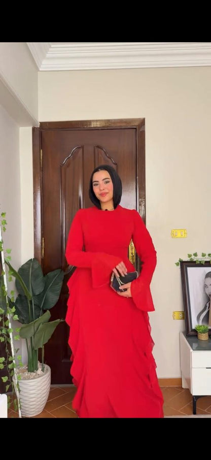 فستان سواريه بكشكشة